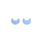 rainbow moonstone slice earrings